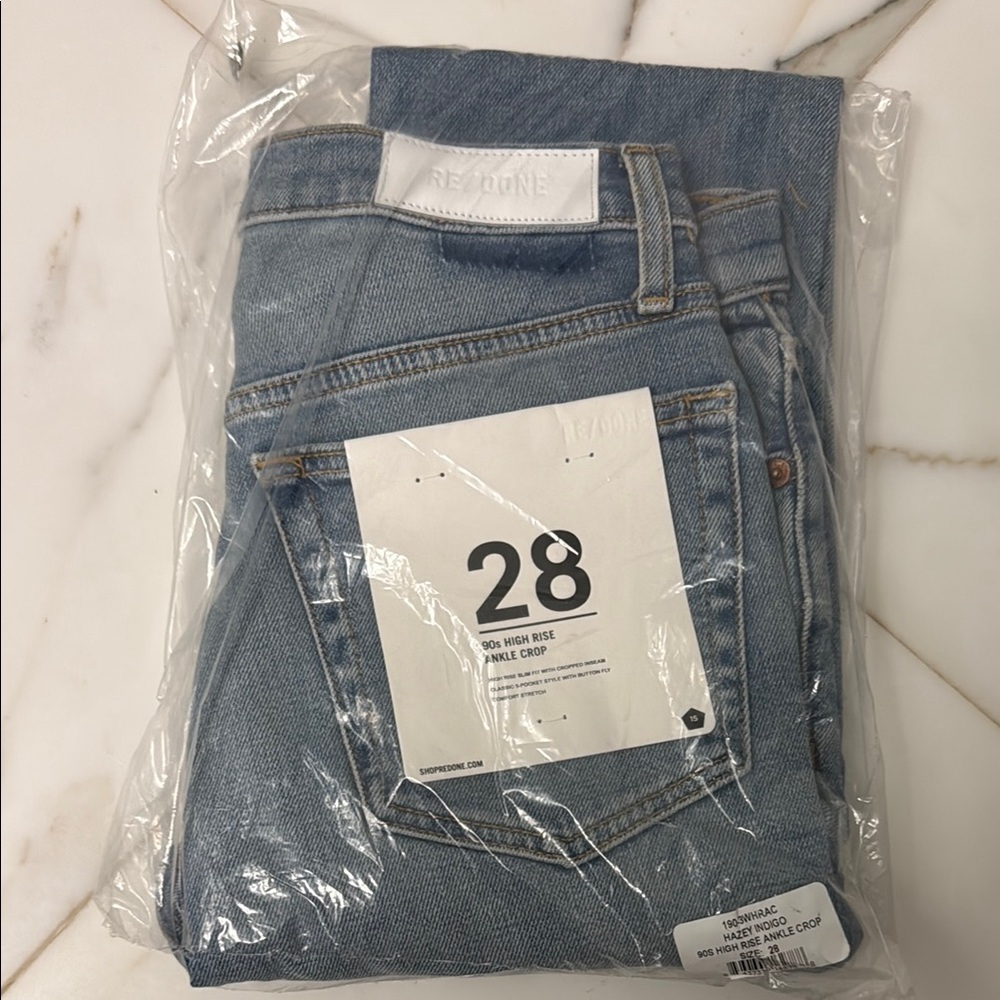 Re/Done 90s High Rise Ankle Crop Jeans